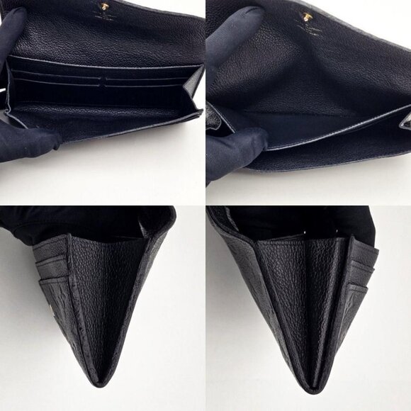 Louis Vuitton Monogram Empreinte Curieuse Sarah Wallet Black Leather - Picture 10 of 16